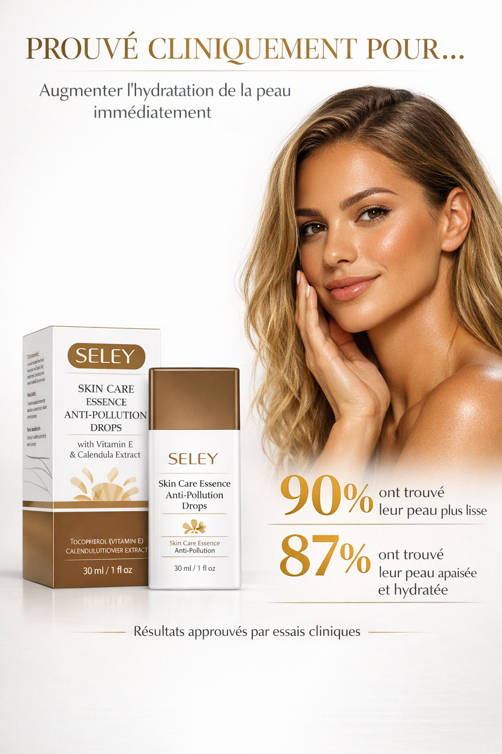 Sérum Auto-Bronzant Peptide – Gouttes Bronzantes Visage & Corps